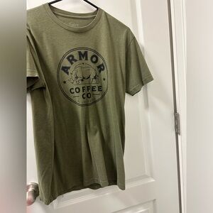 Armor Coffee size medium green shirt